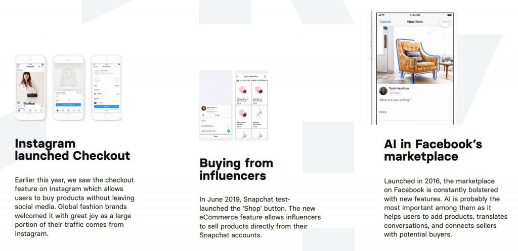 Rozwiązania social commerce wykorzystywane przez Instagram, FaceBook czy Pintrest